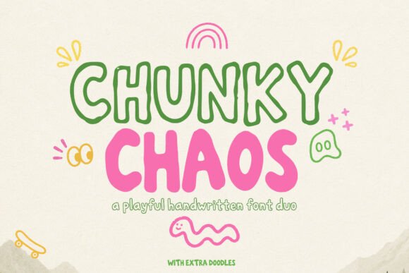 Chunky Chaos: A Font Duo That Brings Playful Energy