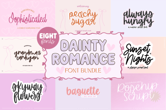 Dainty Romance Script Bundle: Your Design Toolkit